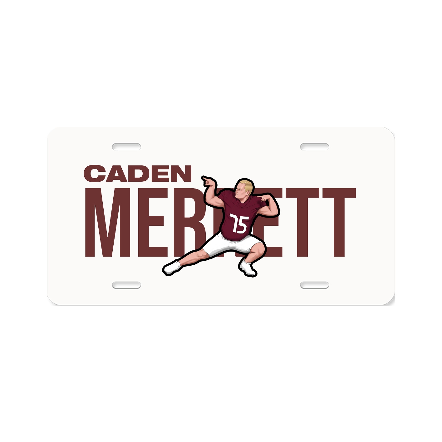 License Plate — Player Name in Classic