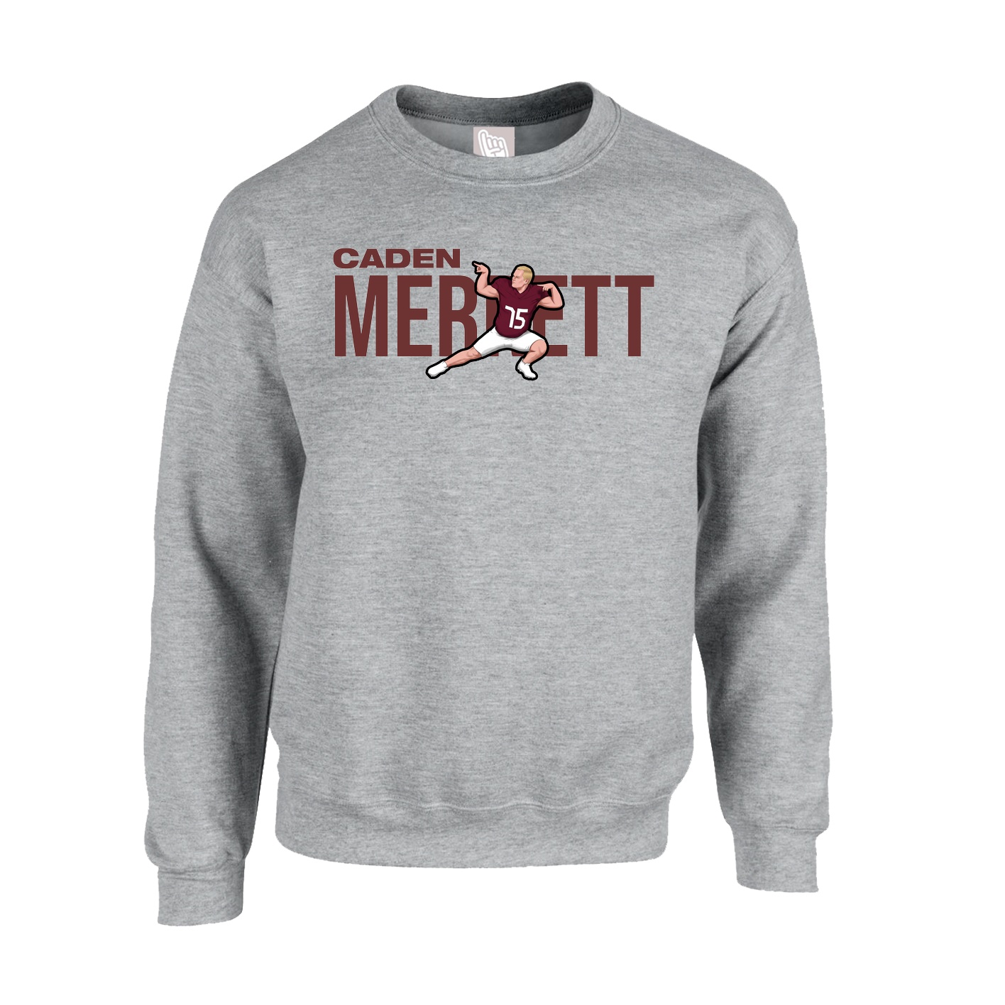 Fleece Crew — Player Name in Grey