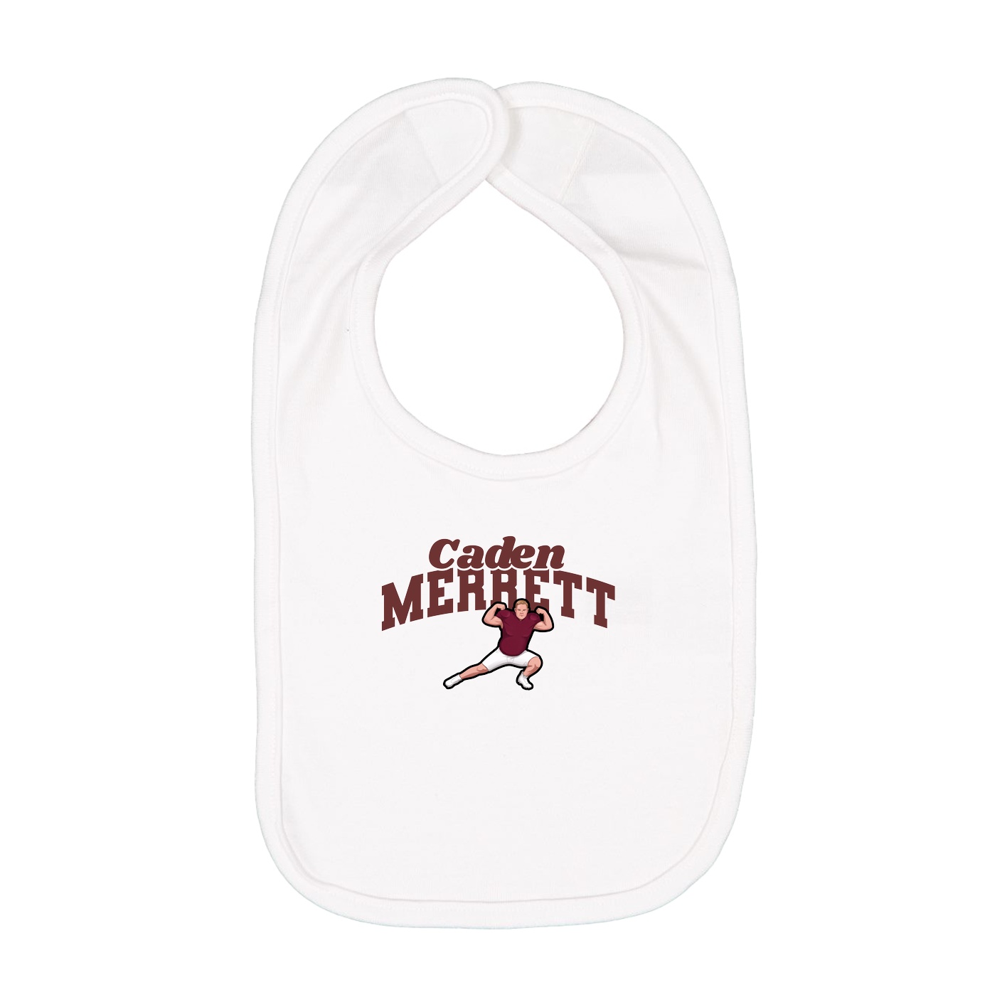 Infant Bib — Signature Arch in White
