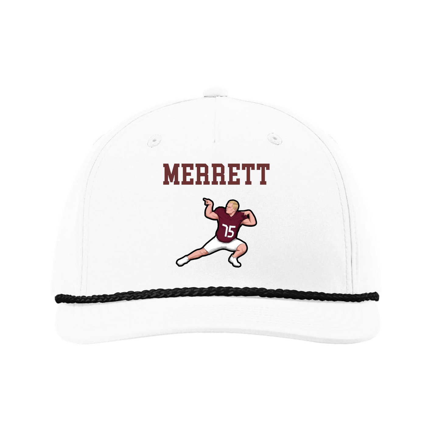 Five-Panel Classic Rope Cap — Shirsey in White