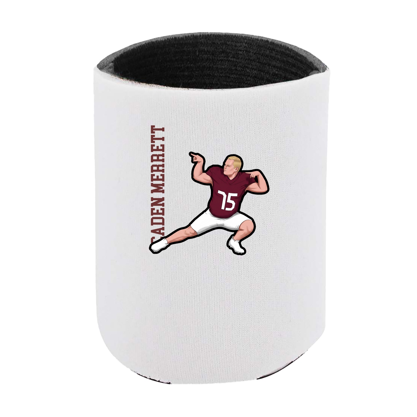 Can Holder — Name Vertical in White
