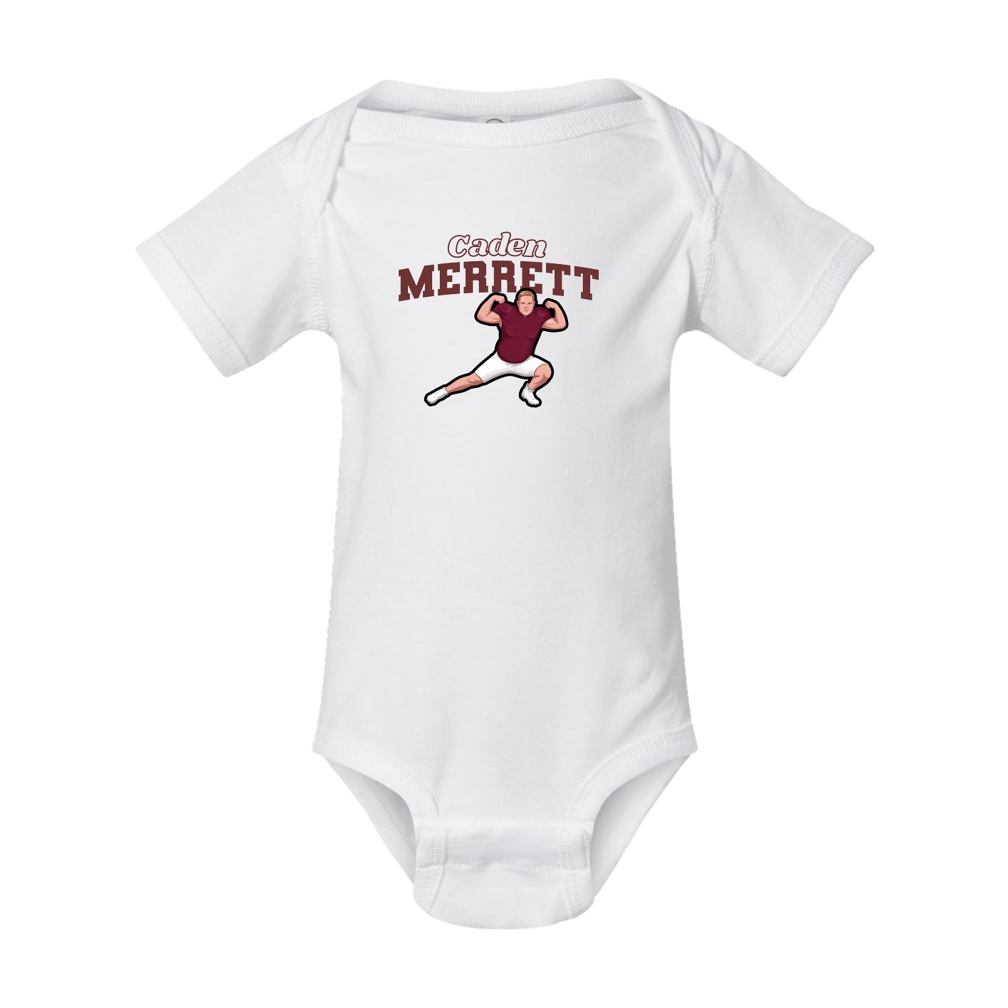 Baby Onesie — Name Arch in White
