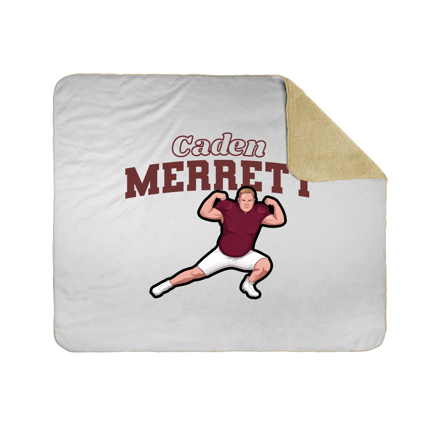 Throw Blanket — Name Arch in White