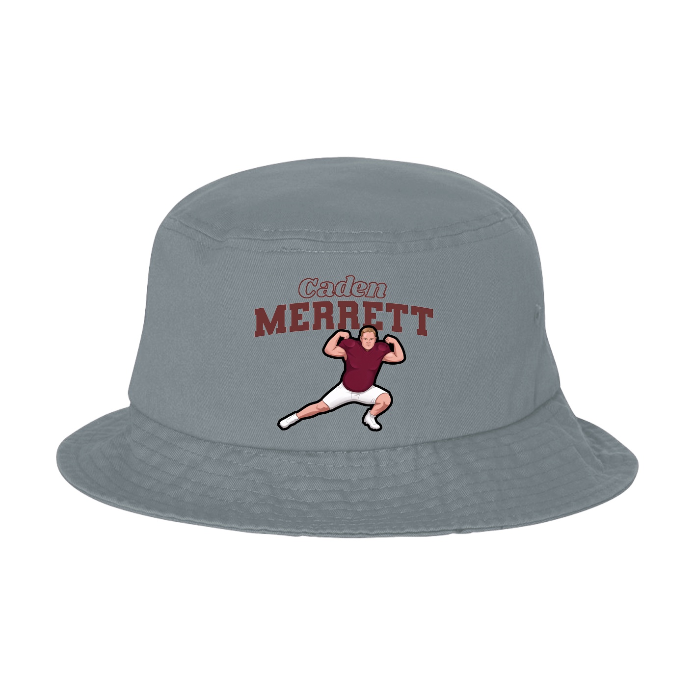 Bucket Cap — Name Arch in Grey