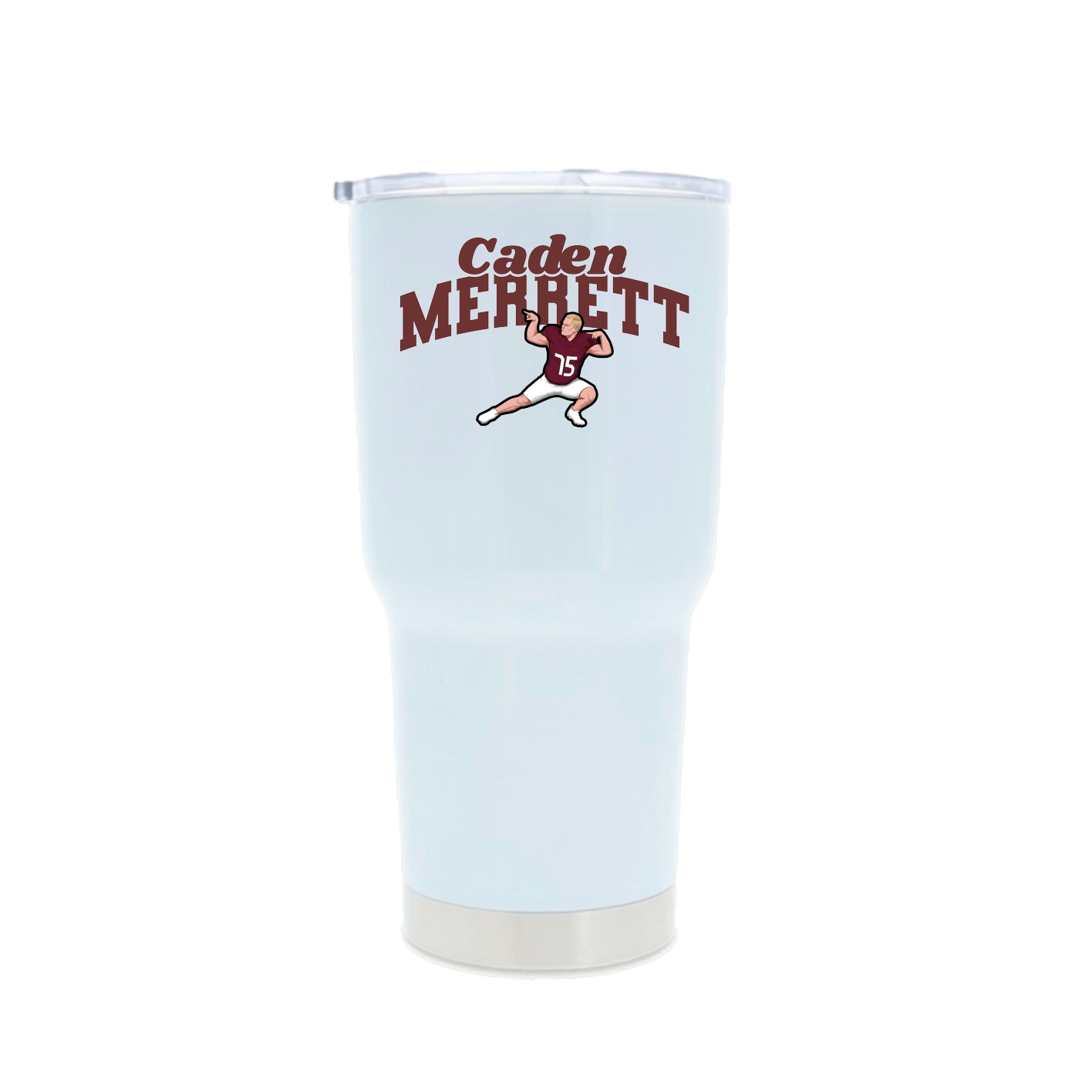 30oz Stainless Steel Tumbler — Signature Arch in White