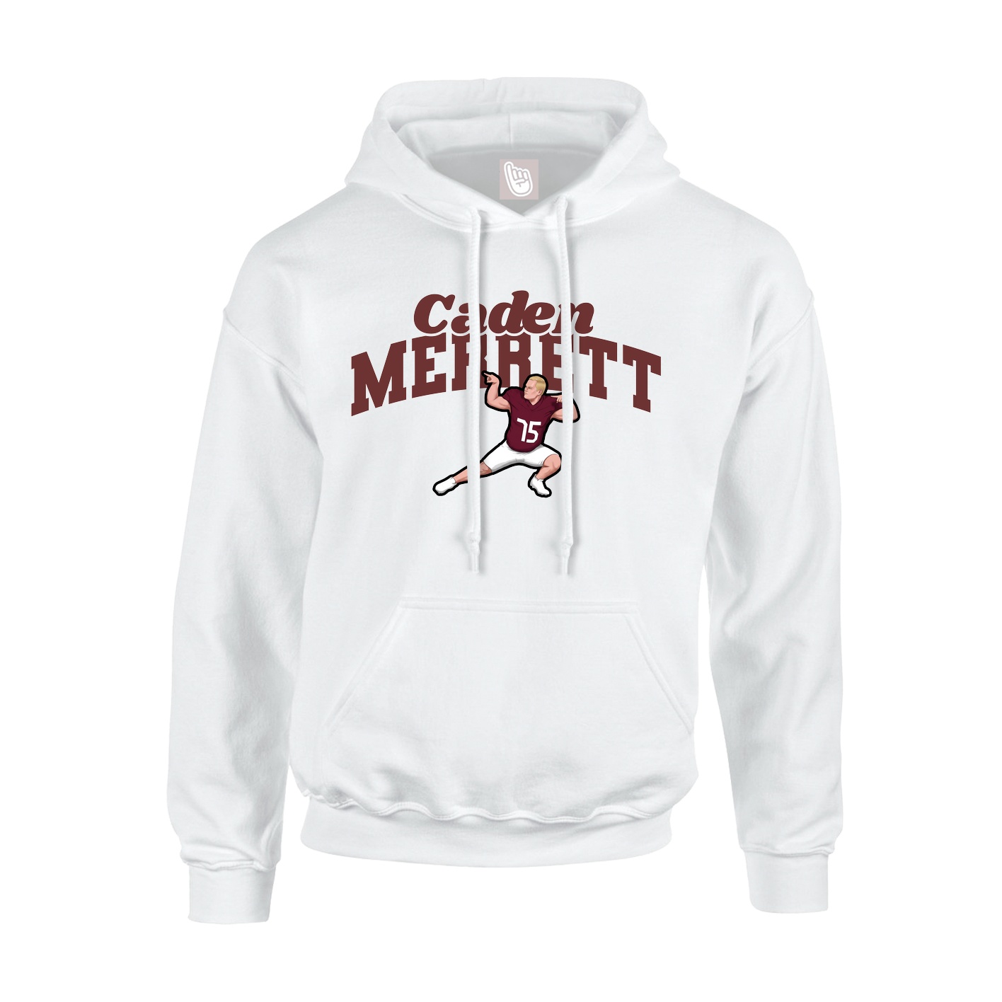 Hoodie — Signature Arch in White