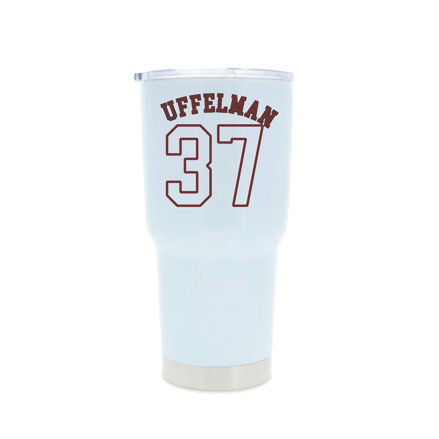 30oz Stainless Steel Tumbler — Shirsey Arch in White