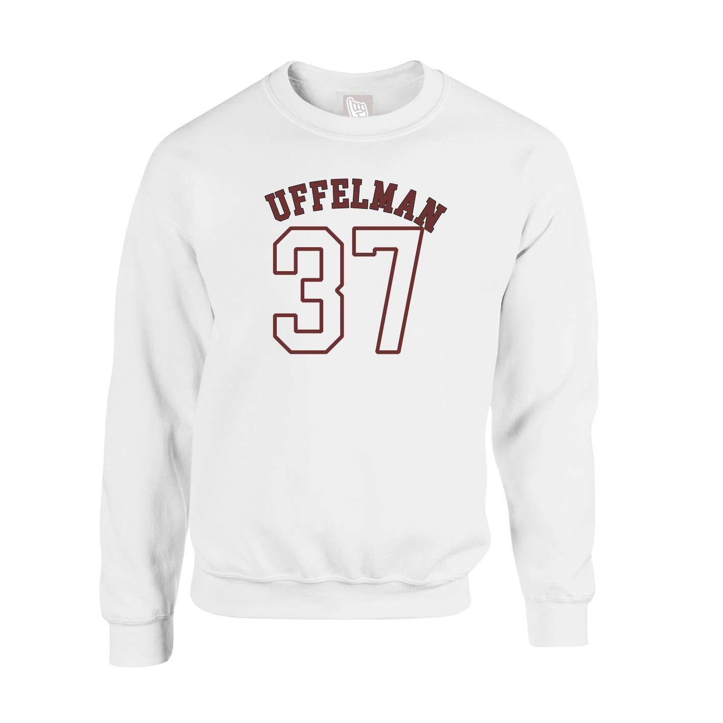 Fleece Crew — Shirsey Arch in White