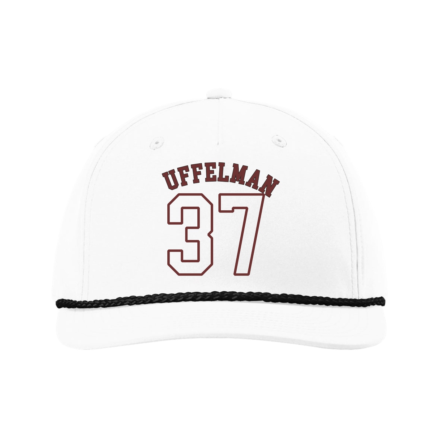 Five-Panel Classic Rope Cap — Shirsey Arch in White