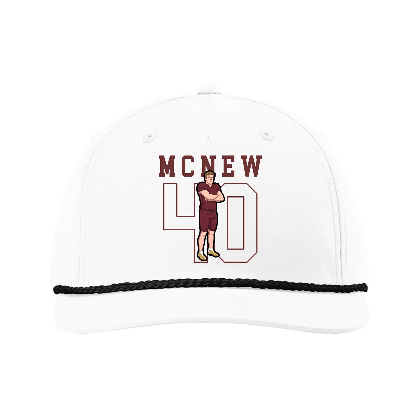 Five-Panel Classic Rope Cap — Shirsey in White