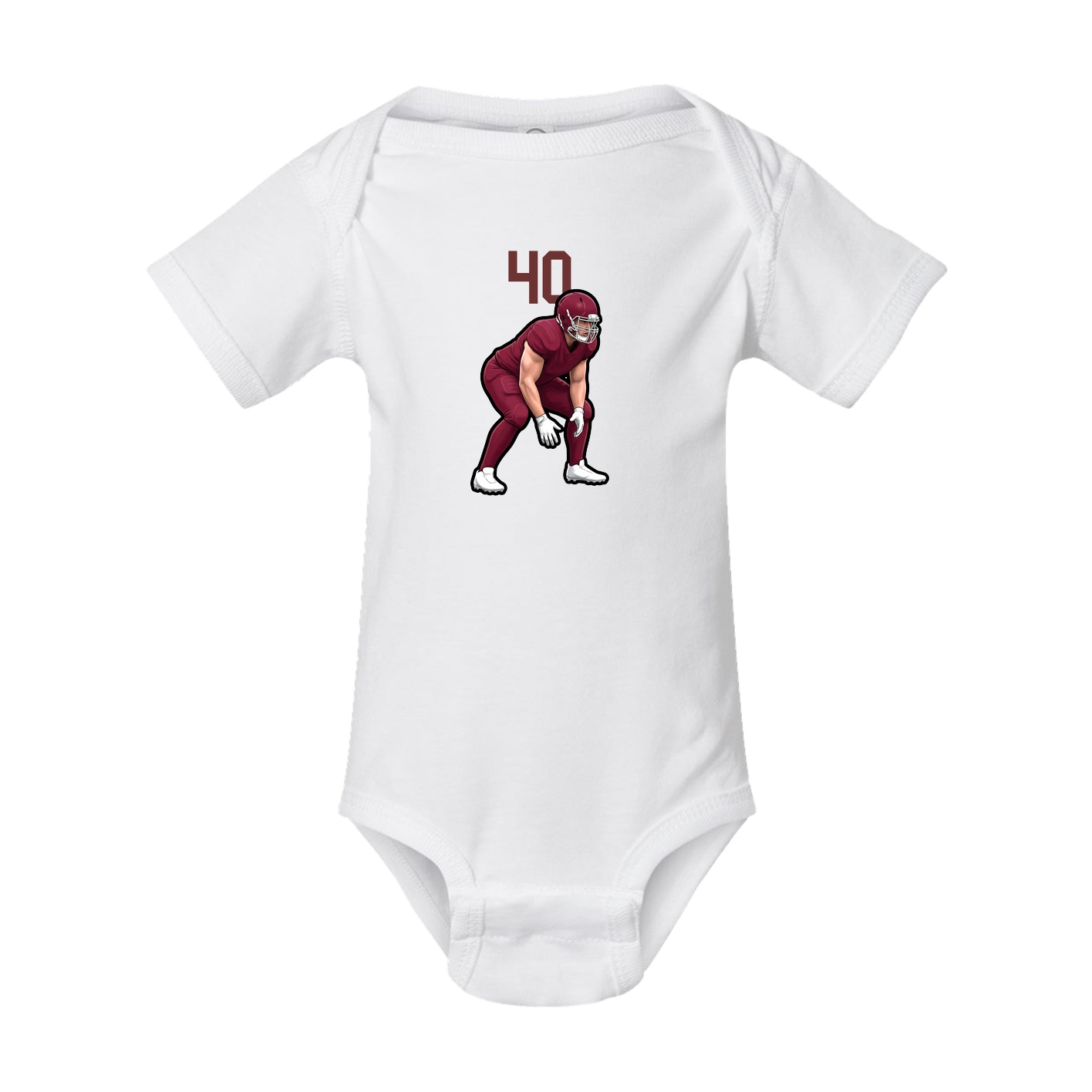Baby Onesie — Number Top in White