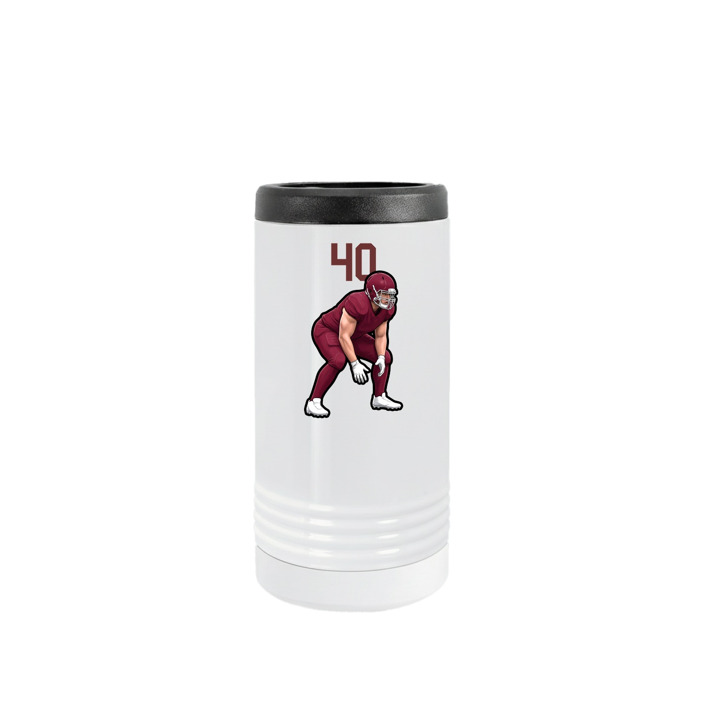 Slim Beverage Holder — Number Top in White