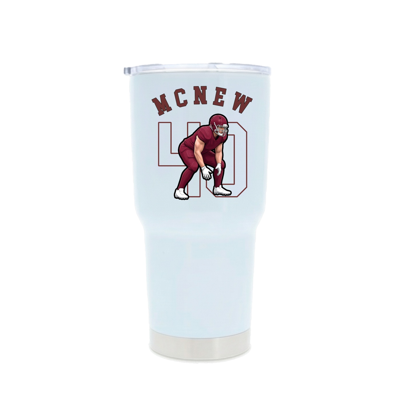 30oz Stainless Steel Tumbler — Shirsey Arch in White