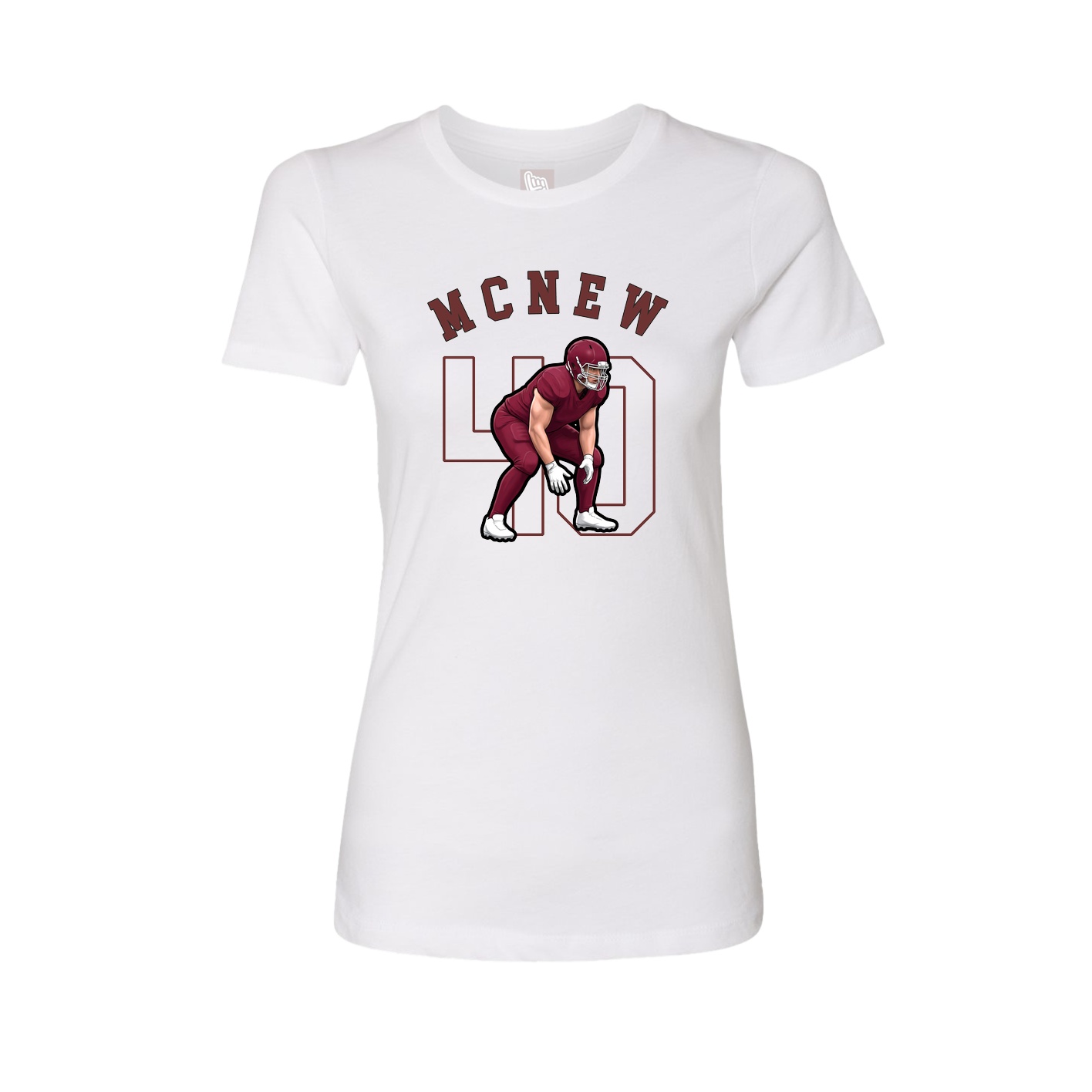 Fitted Women's Tee — Shirsey Arch in White