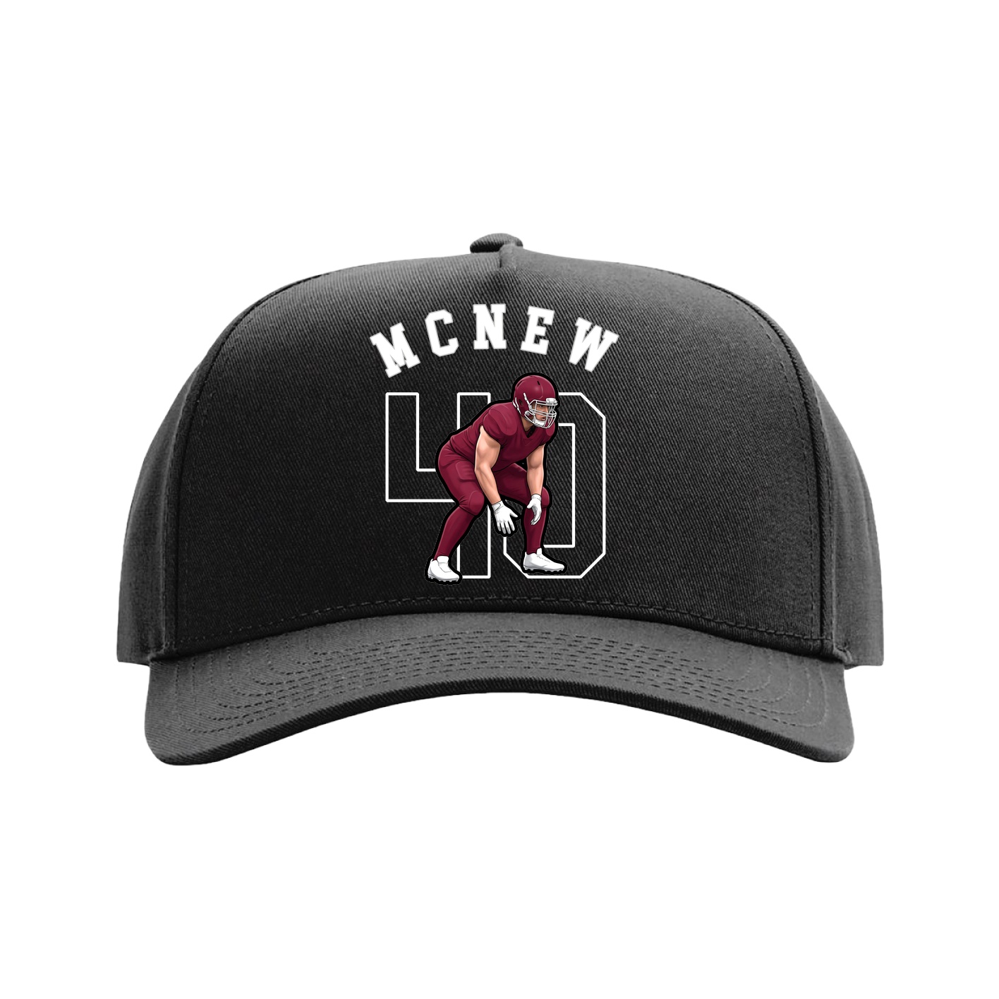 Full Fabric Five-Panel Champ Cap — Shirsey Arch in Black