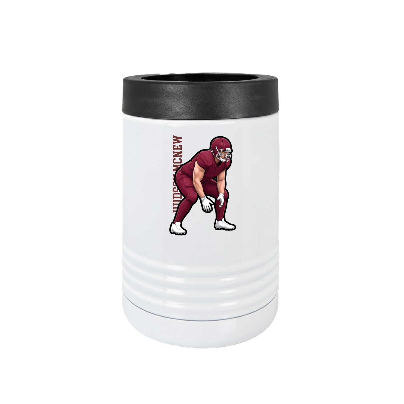 Beverage Holder — Name Vertical in White