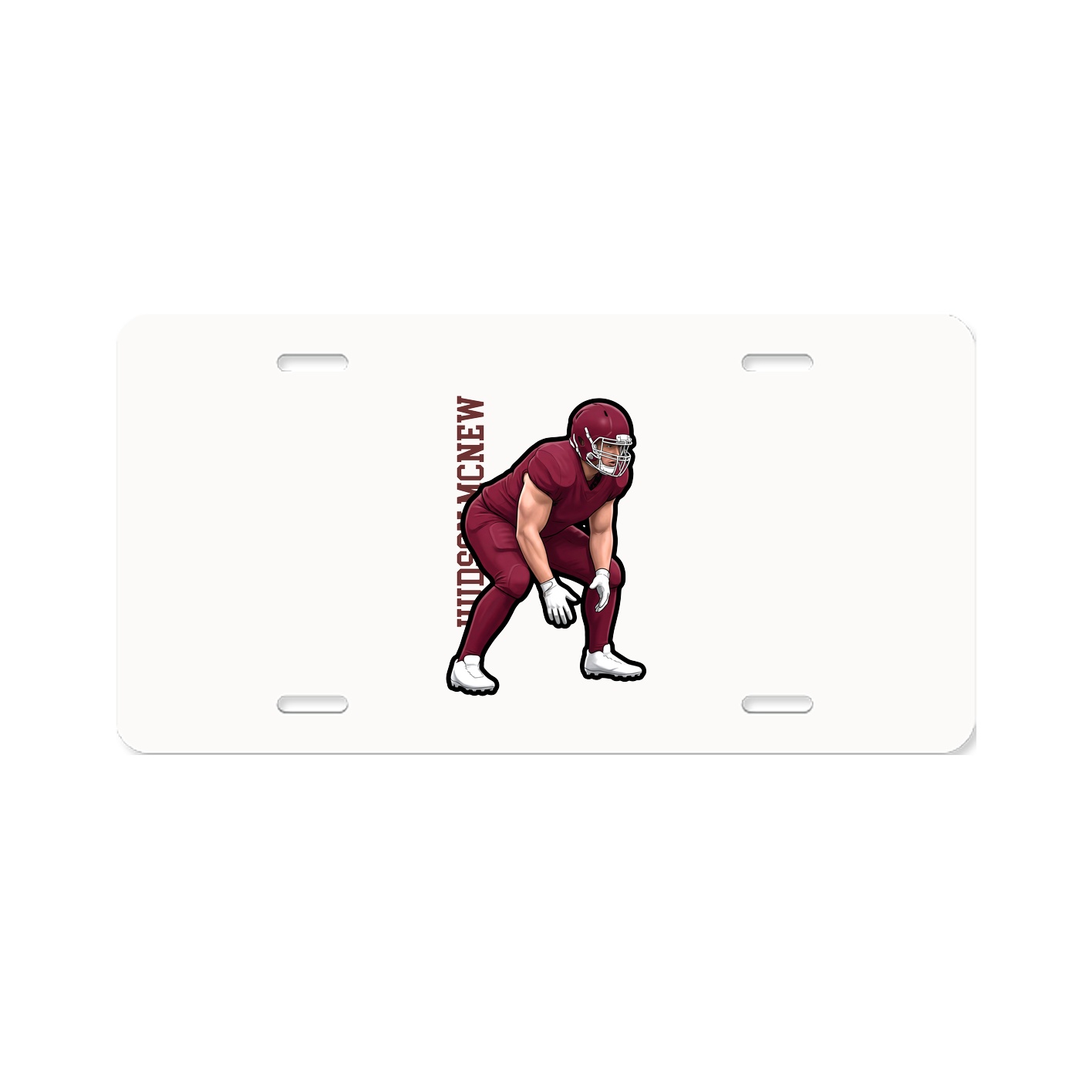 License Plate — Name Vertical in Classic