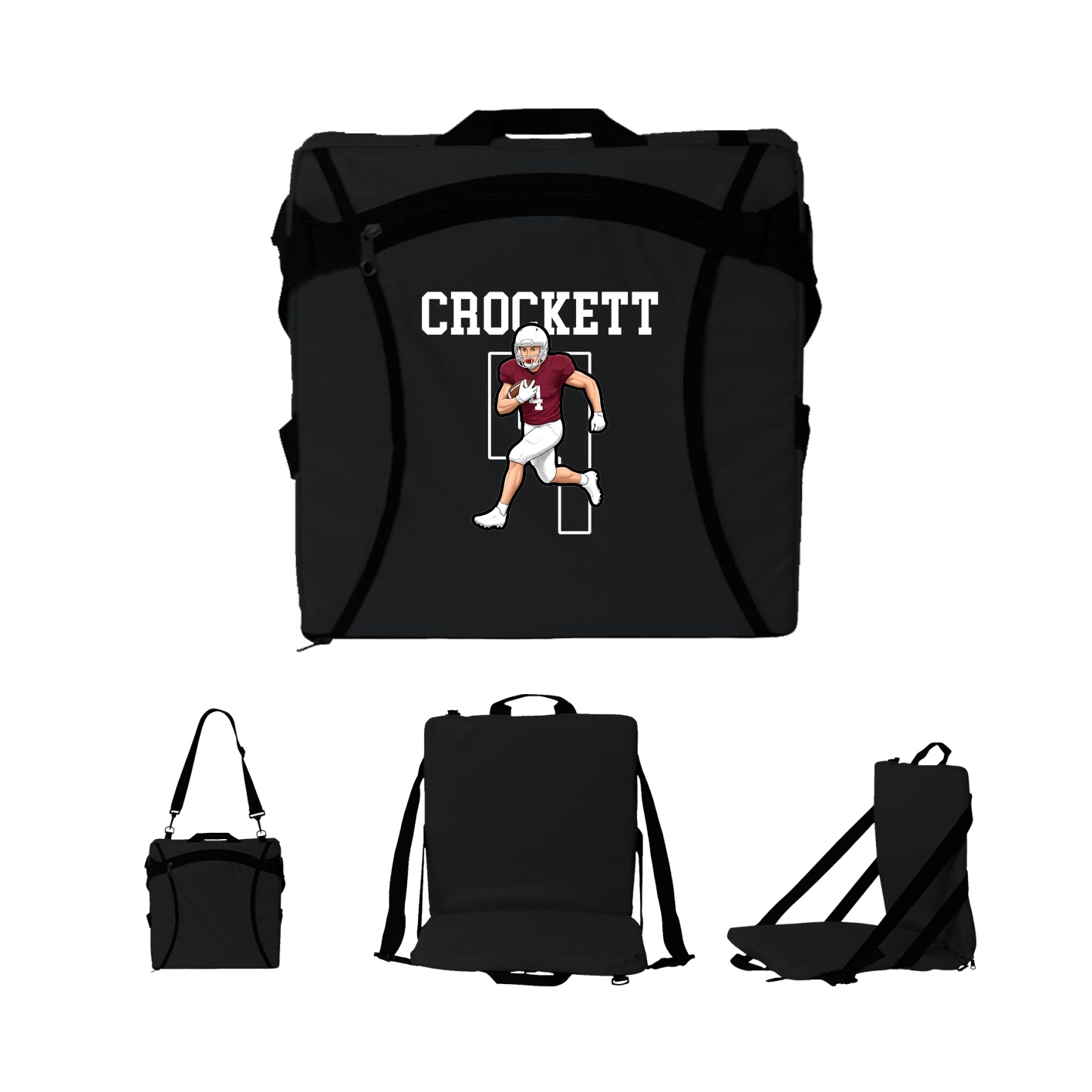 Folding Stadium Seat — Shirsey in Black