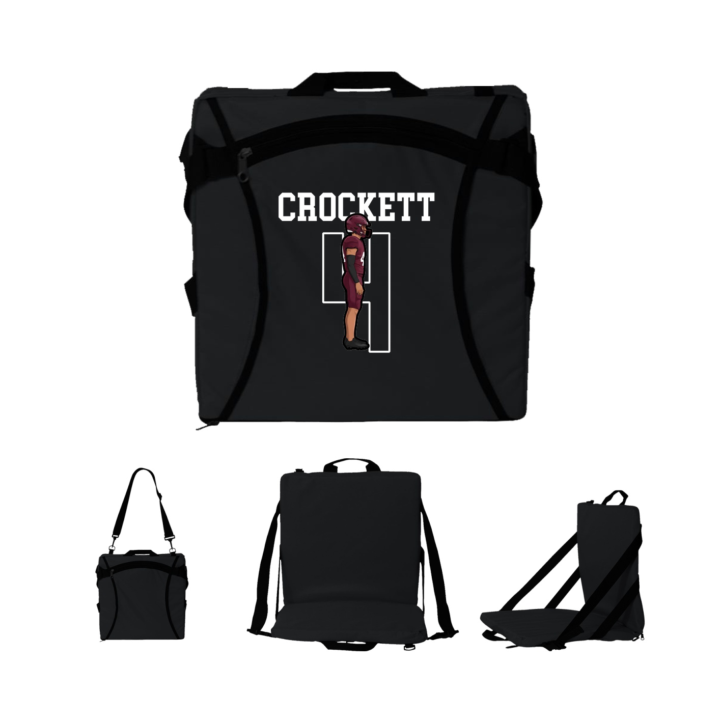 Folding Stadium Seat — Shirsey in Black