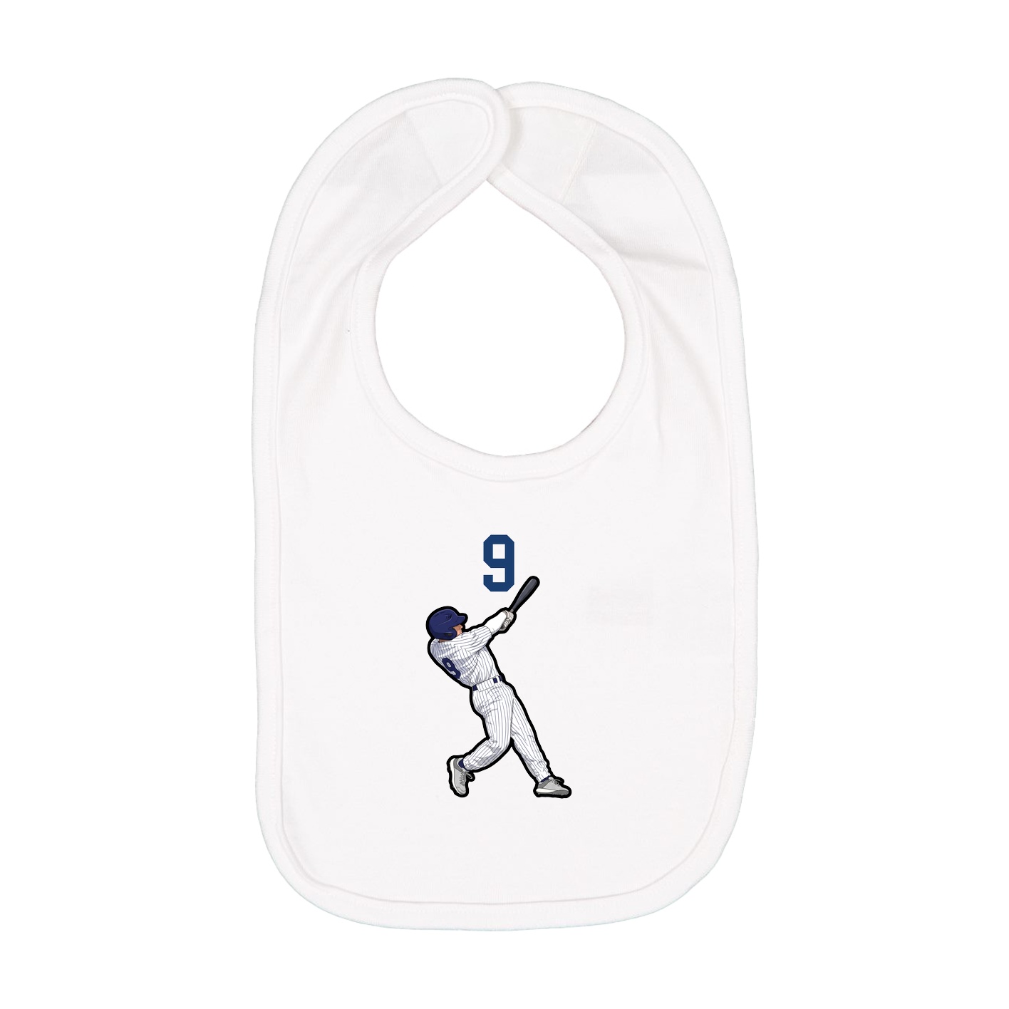 Infant Bib — Number Top in White
