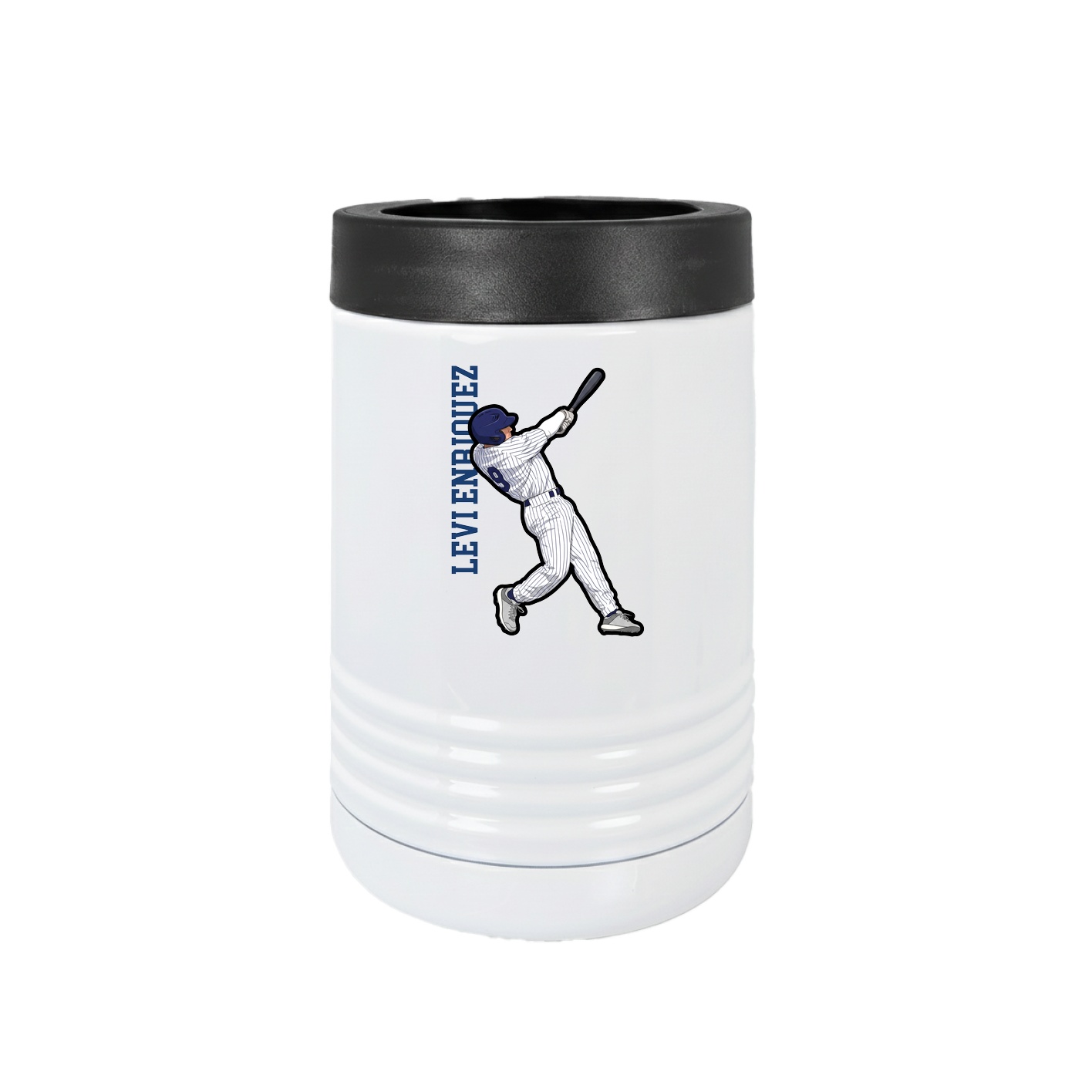 Beverage Holder — Name Vertical in White