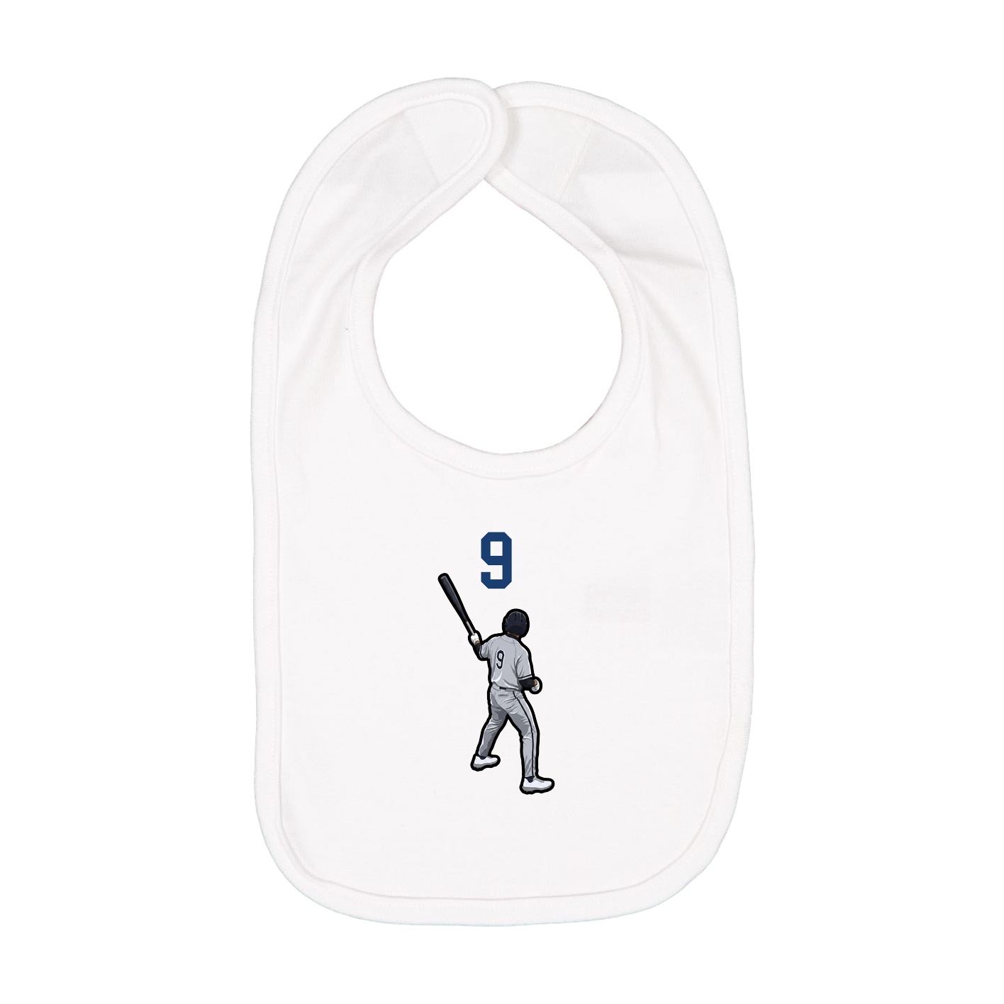 Infant Bib — Number Top in White