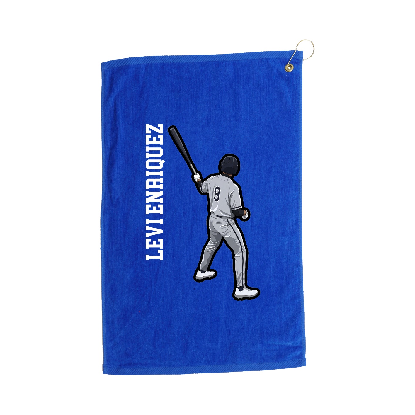 Golf Towel — Name Vertical in Royal