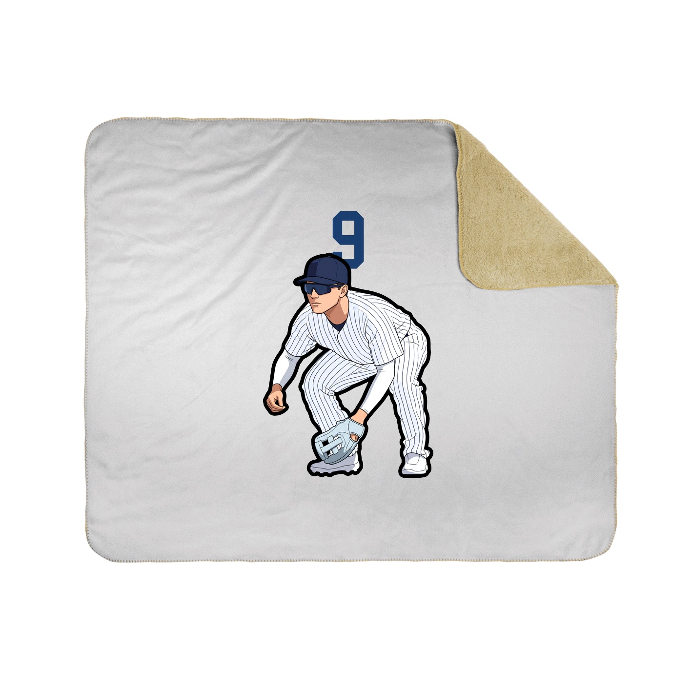 Throw Blanket — Number Top in White