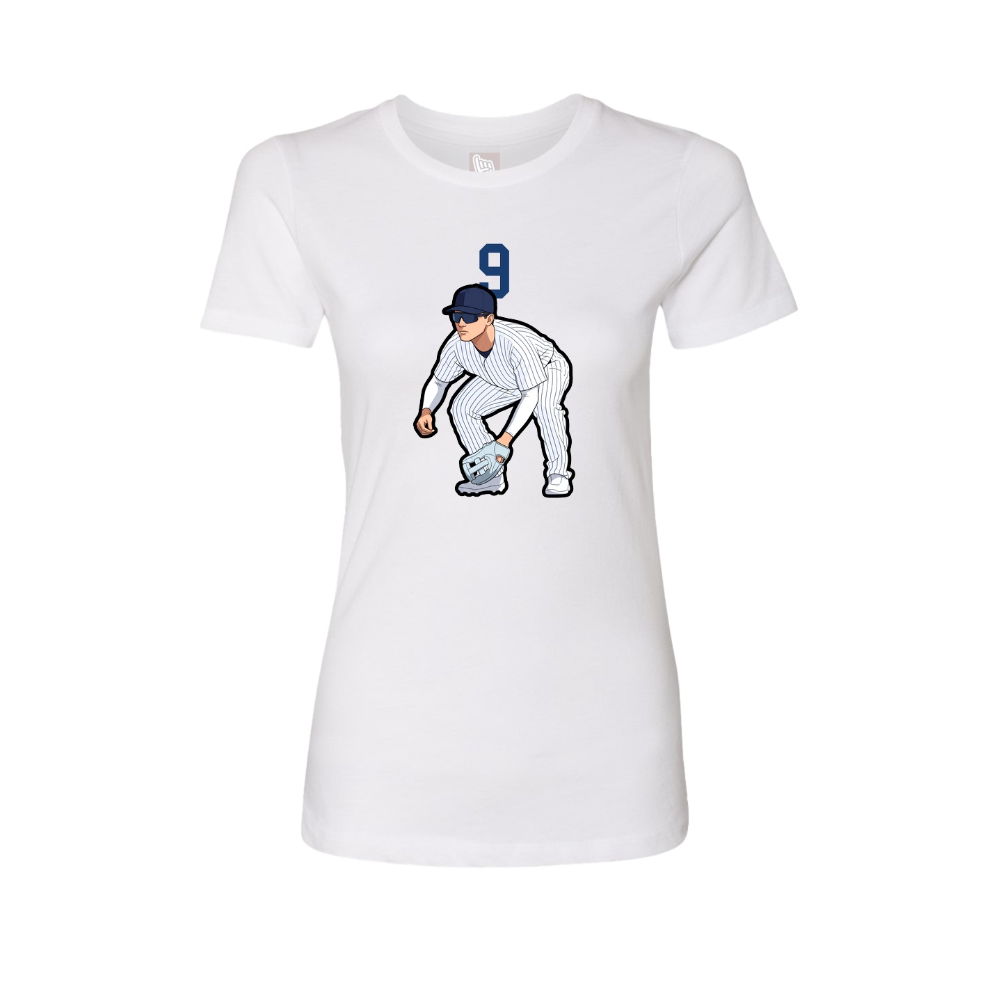 Fitted Women's Tee — Number Top in White