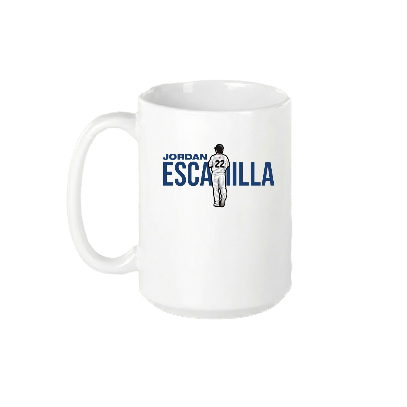 15oz Coffee Mug — Player Name in White