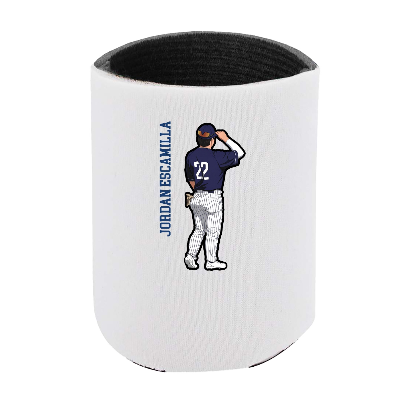 Can Holder — Name Vertical in White