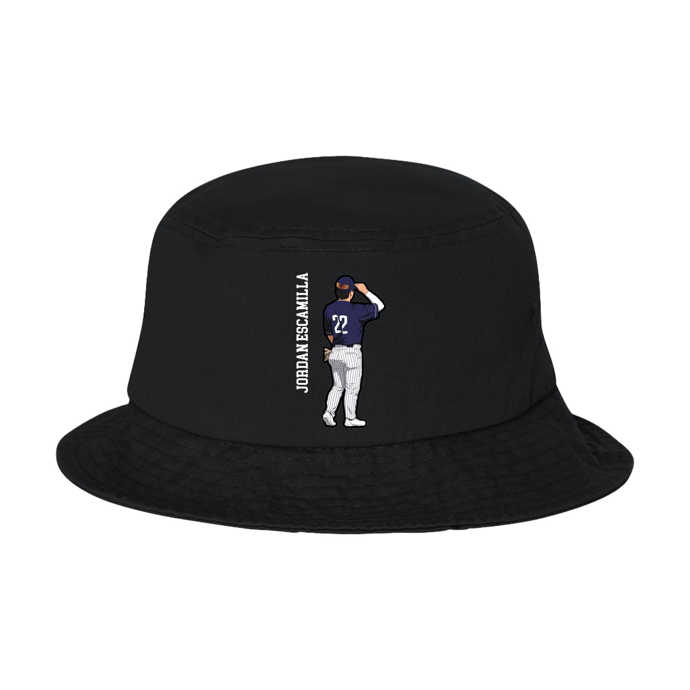 Bucket Cap — Name Vertical in Black