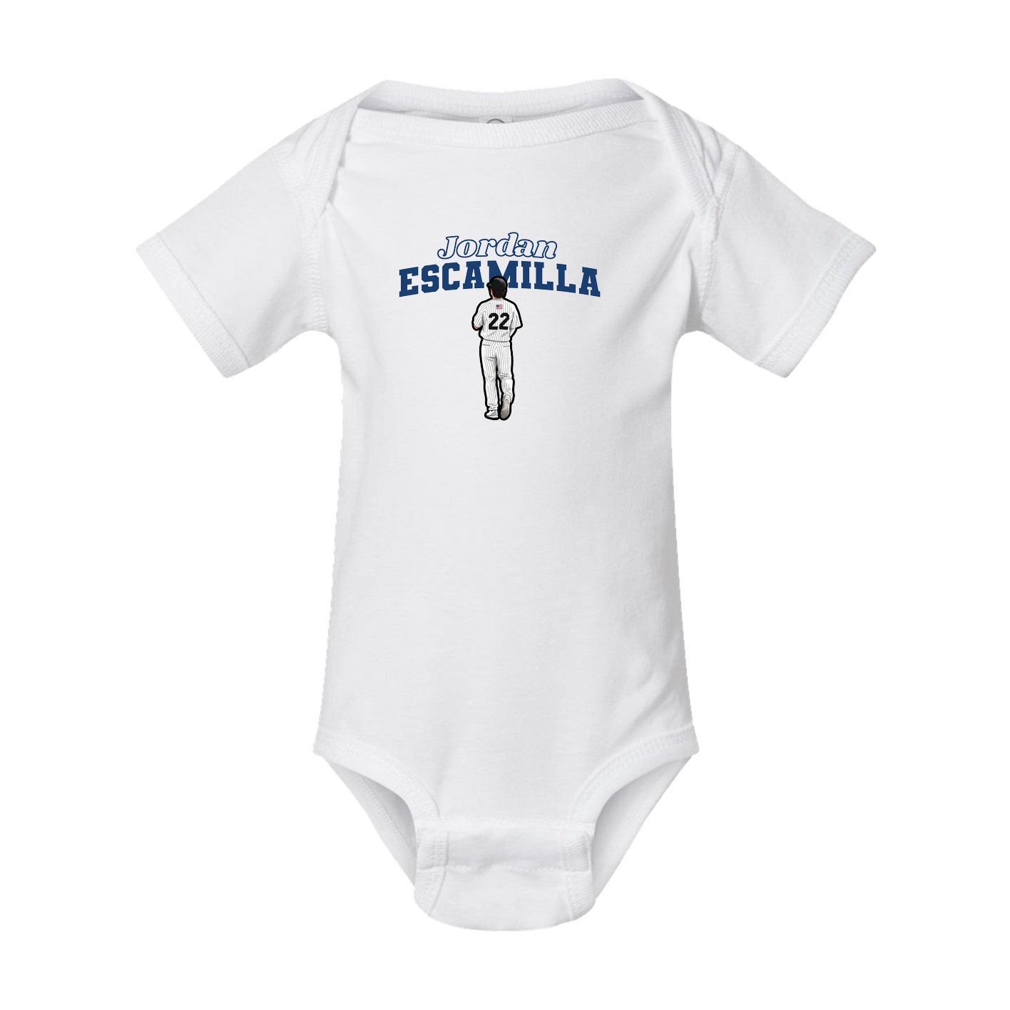 Baby Onesie — Name Arch in White