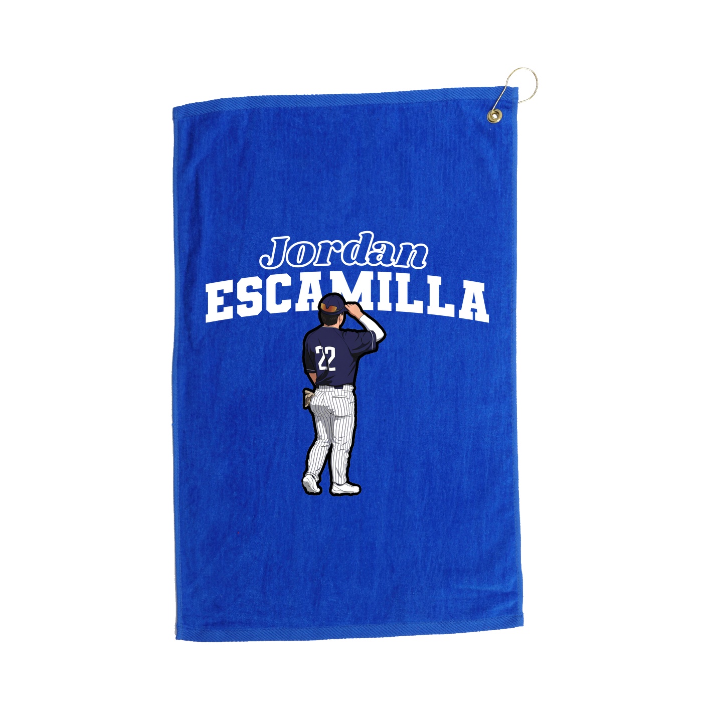 Golf Towel — Name Arch in Royal