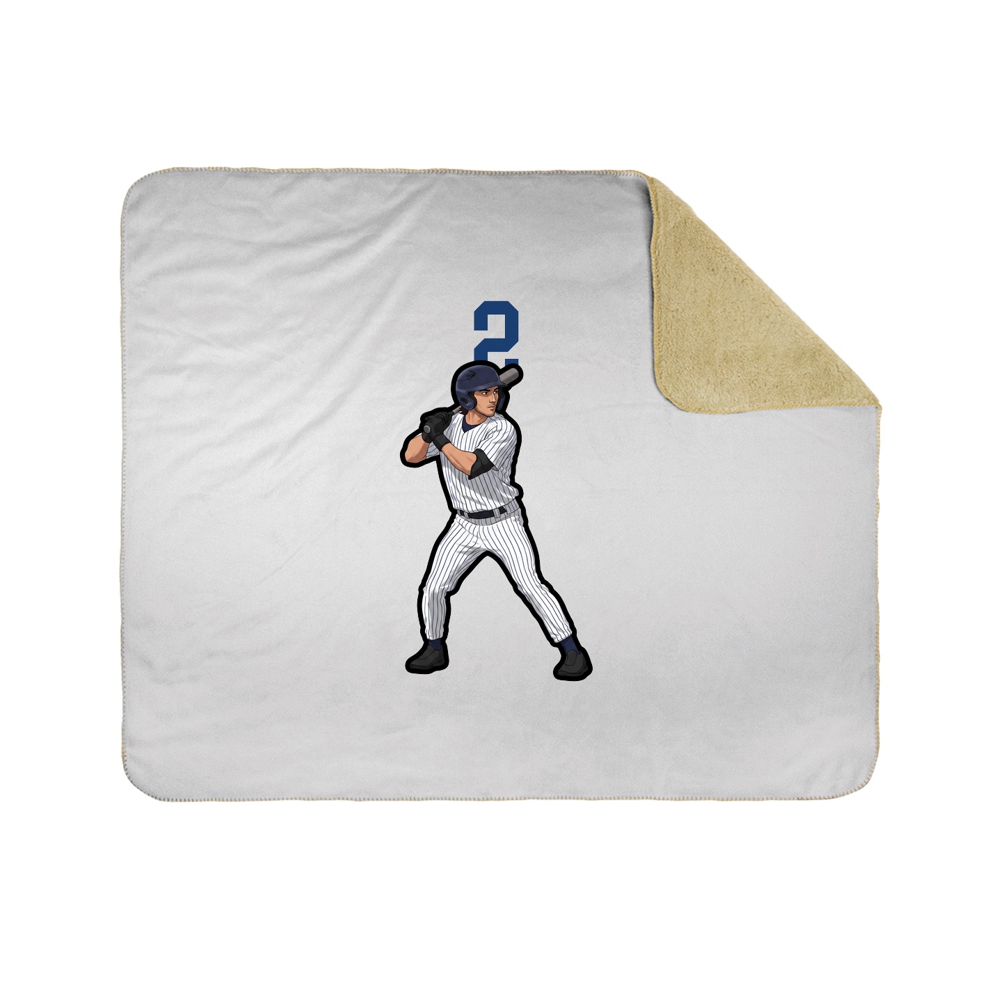 Throw Blanket — Number Top in White