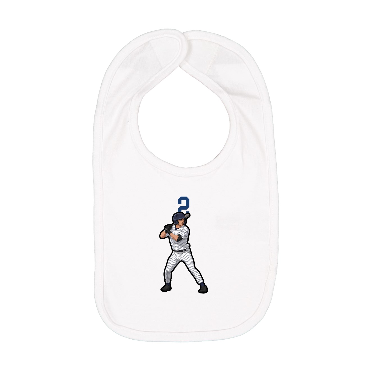 Infant Bib — Number Top in White