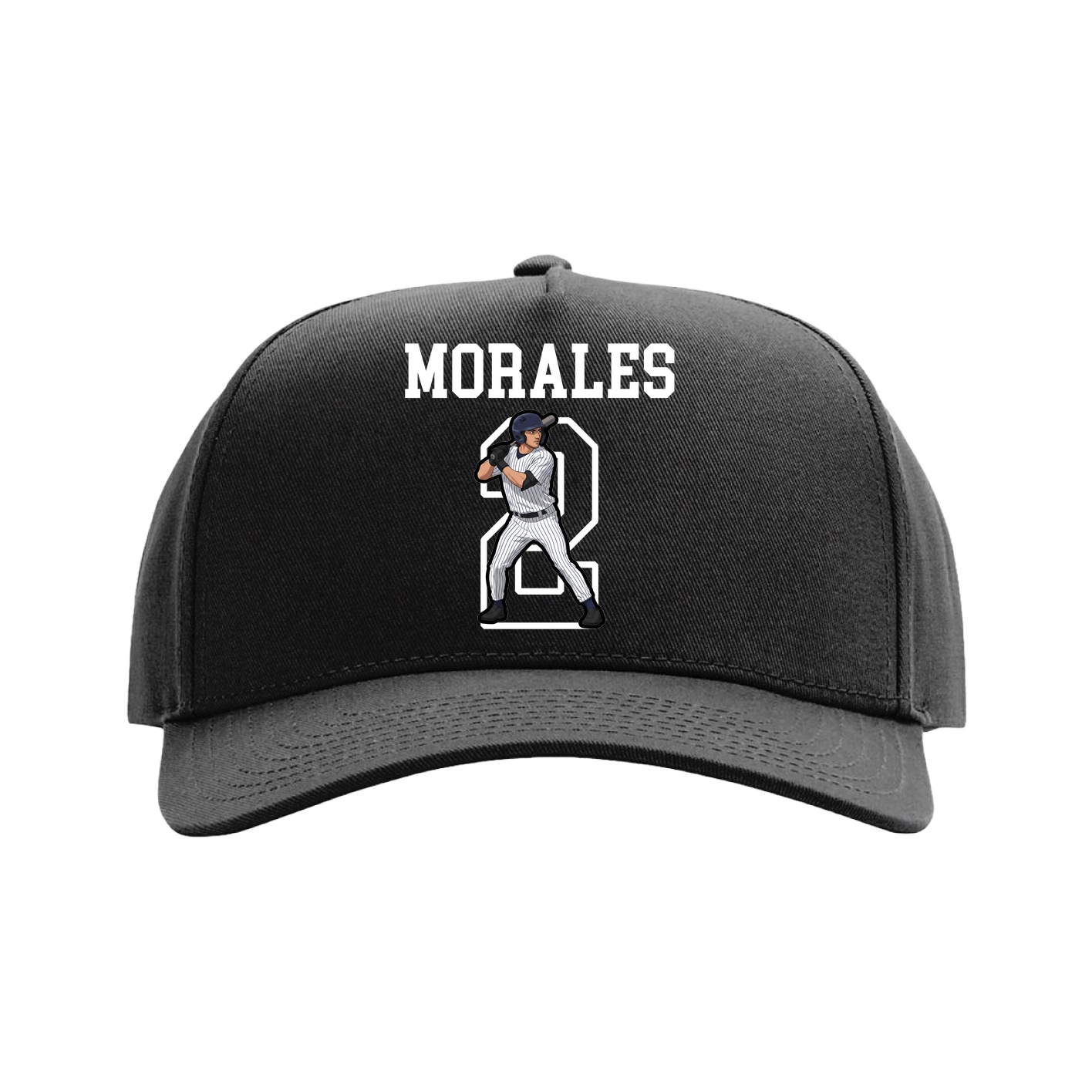 Full Fabric Five-Panel Champ Cap — Shirsey in Black