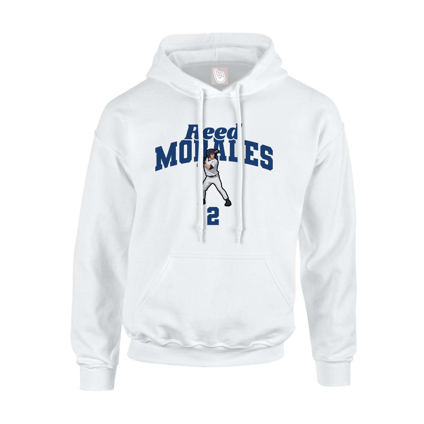 Hoodie — Signature Arch in White