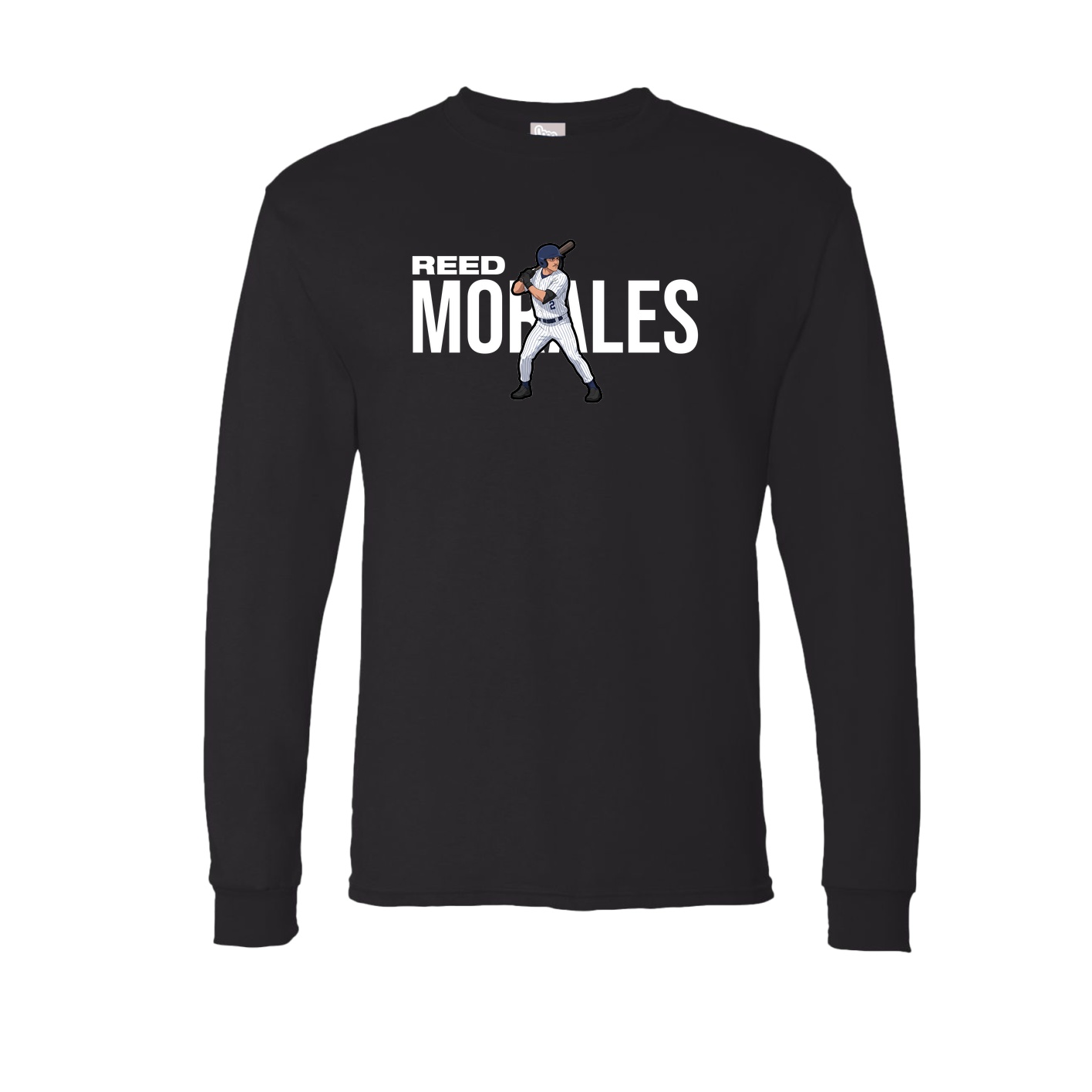 Long Sleeve Tee — Player Name in Black