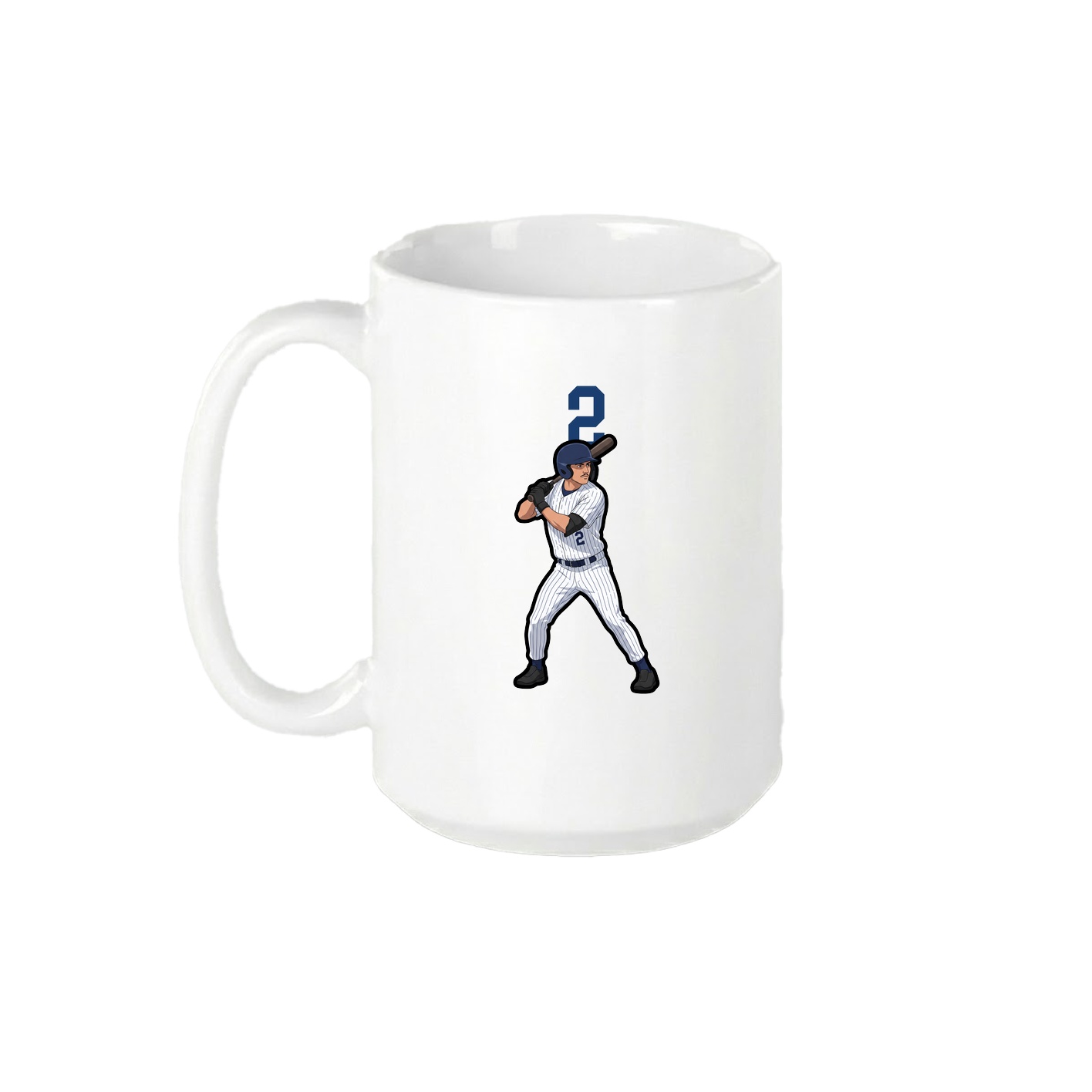 15oz Coffee Mug — Number Top in White