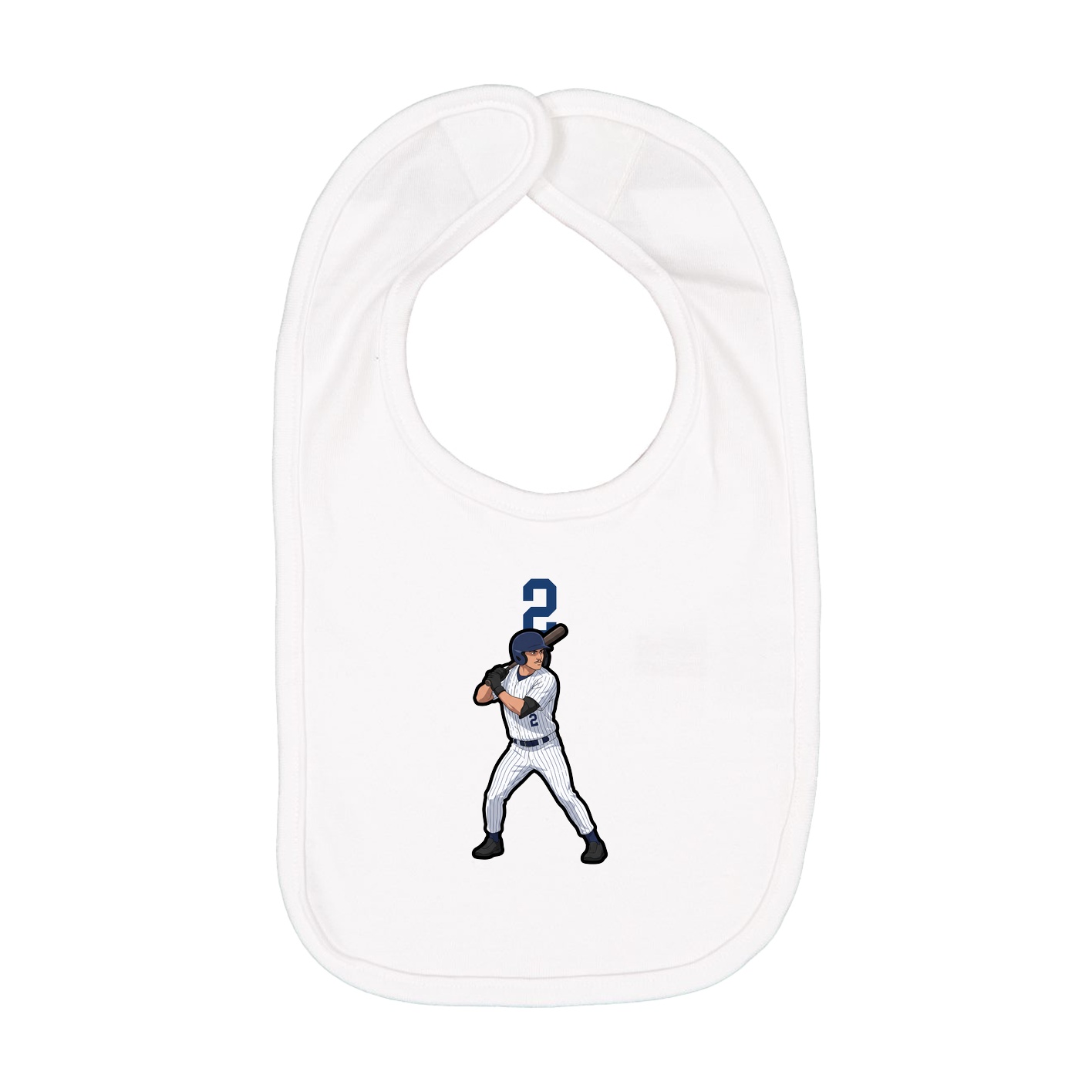 Infant Bib — Number Top in White