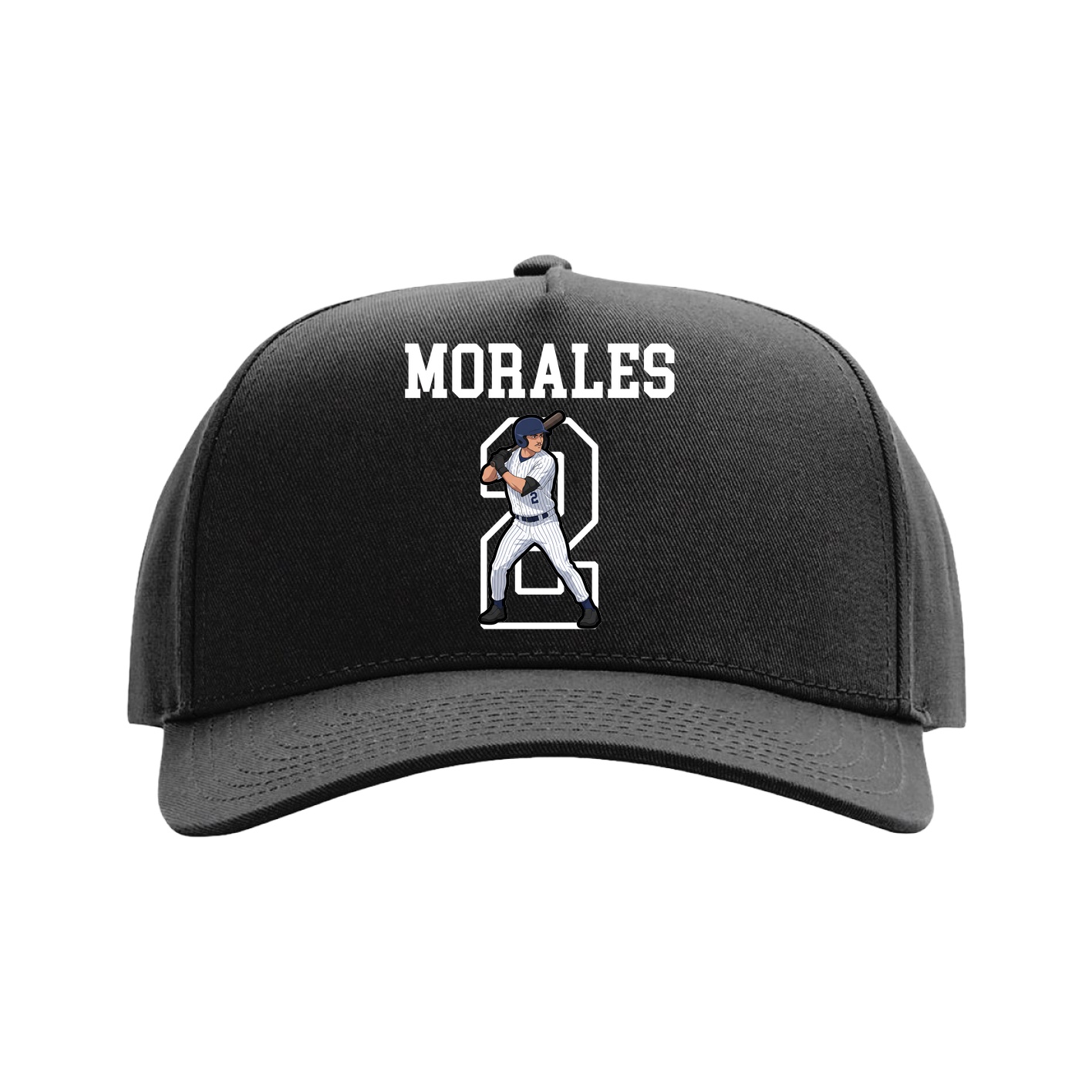 Full Fabric Five-Panel Champ Cap — Shirsey in Black