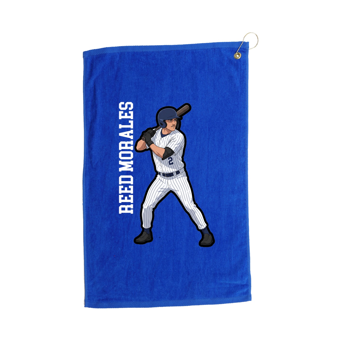 Golf Towel — Name Vertical in Royal