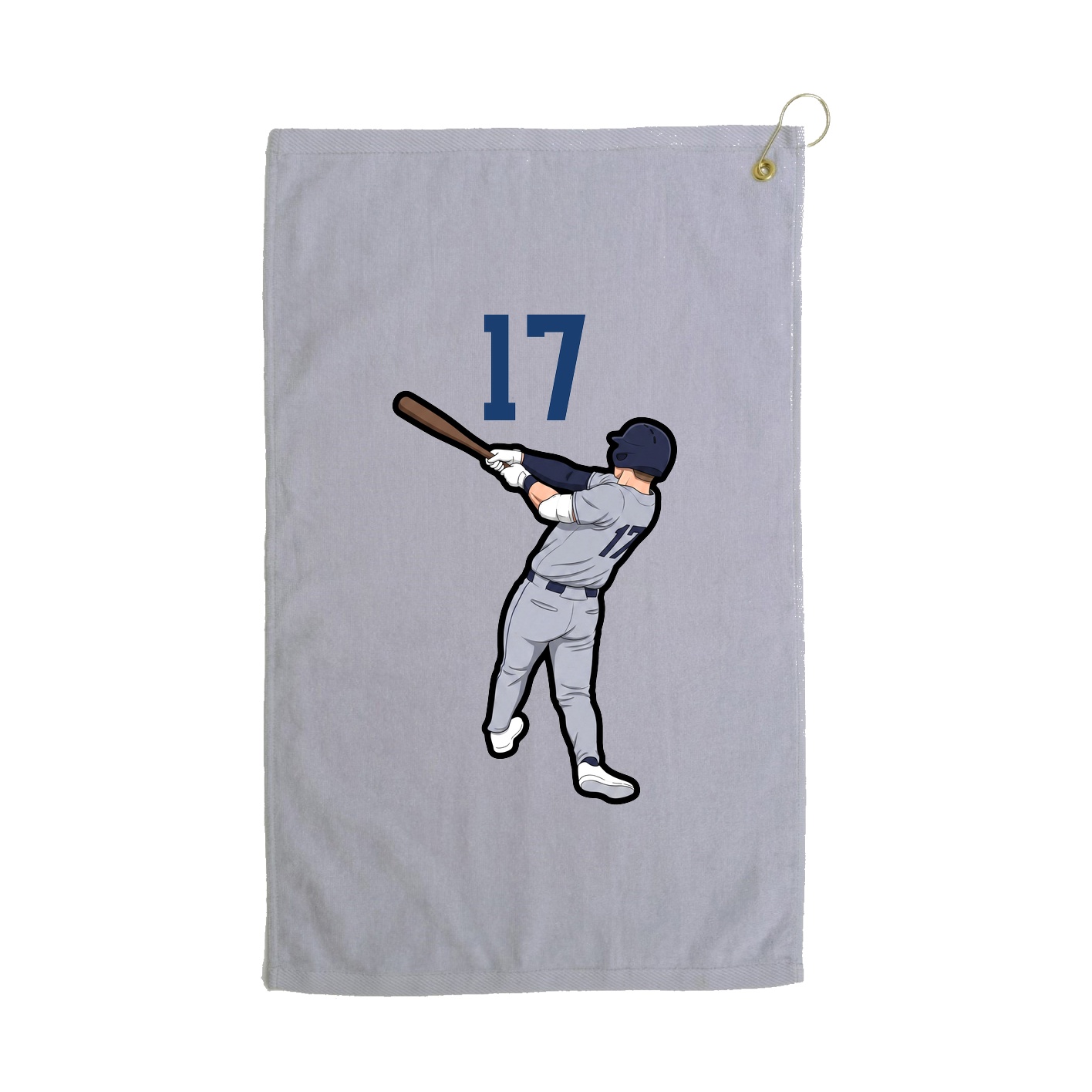 Golf Towel — Number Top in Grey