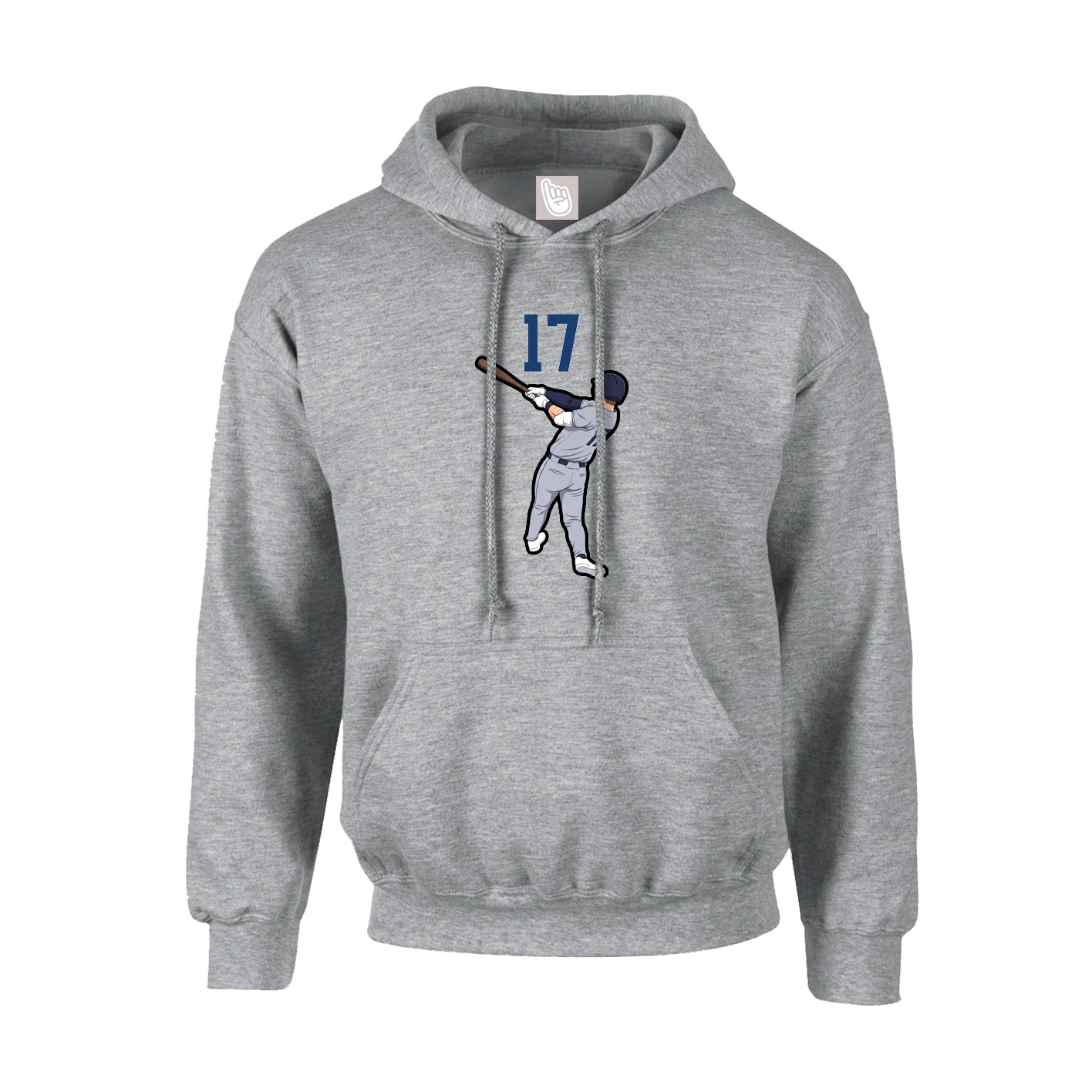 Youth Hoodie — Number Top in Grey