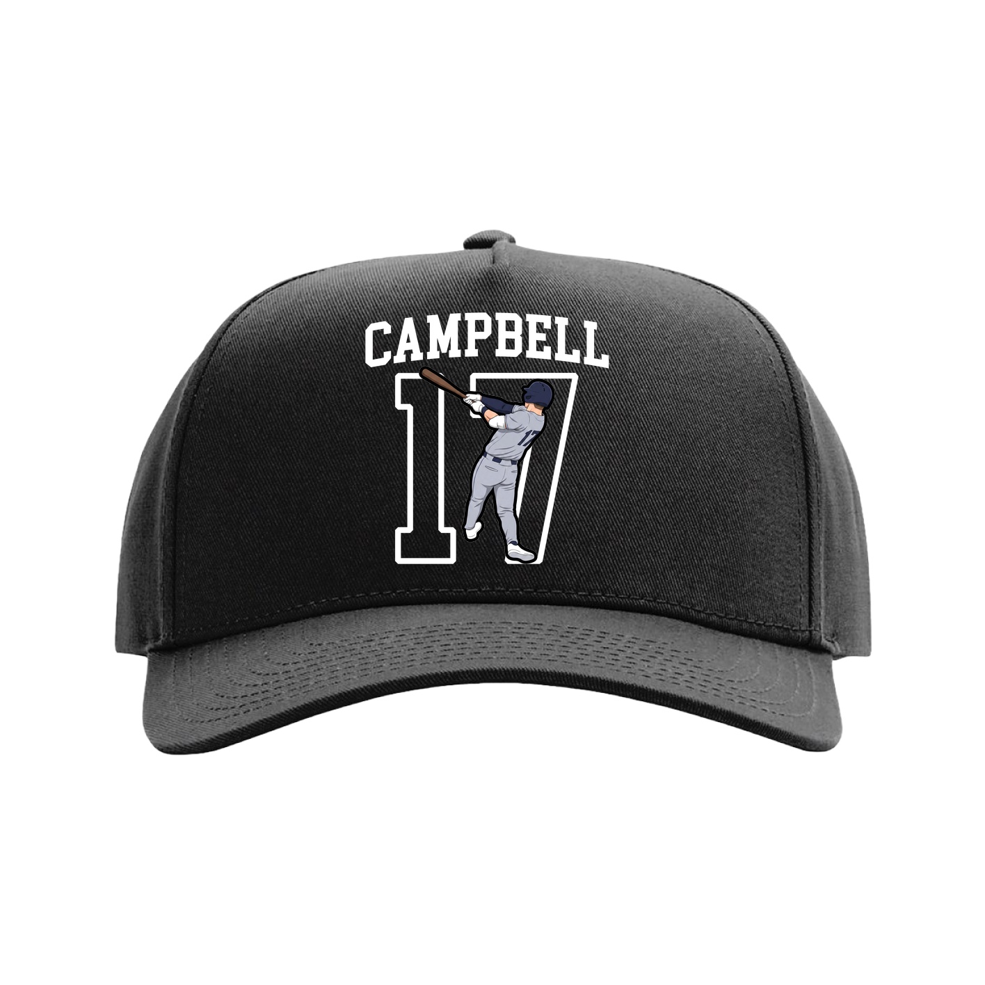 Full Fabric Five-Panel Champ Cap — Shirsey in Black