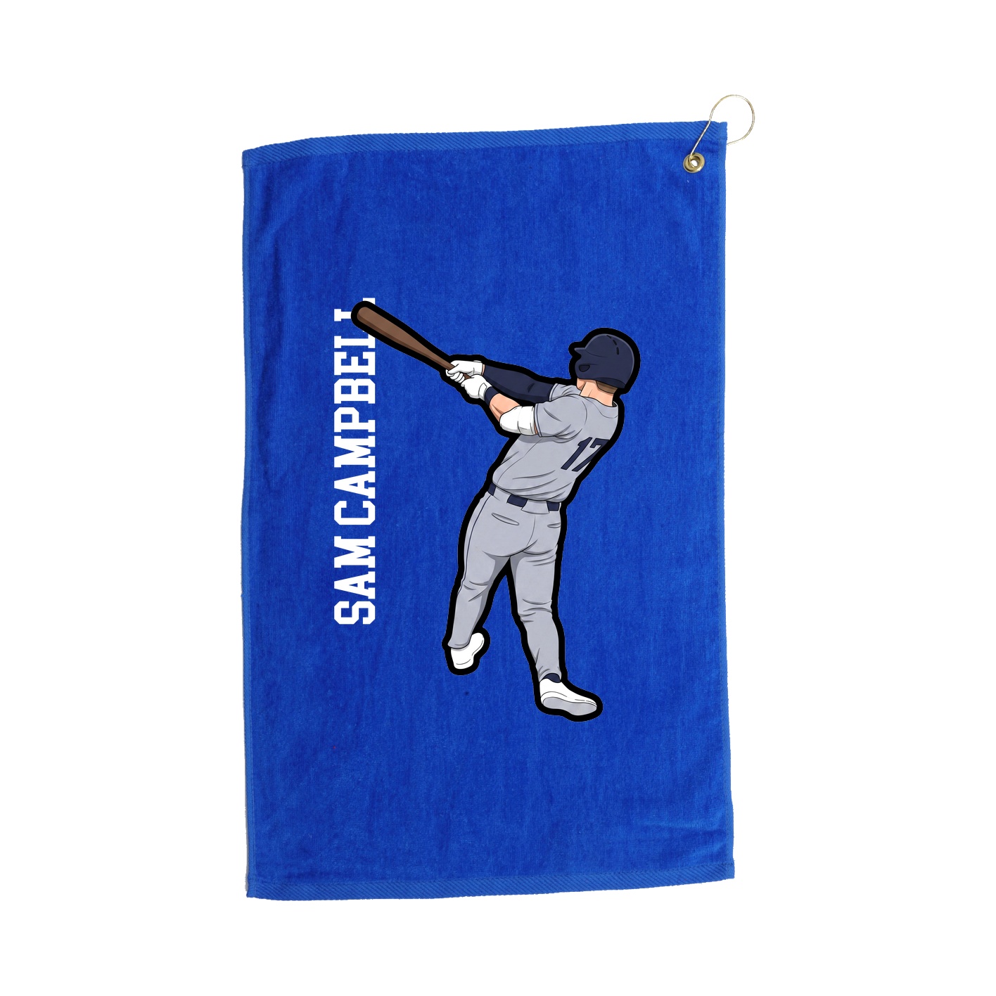Golf Towel — Name Vertical in Royal