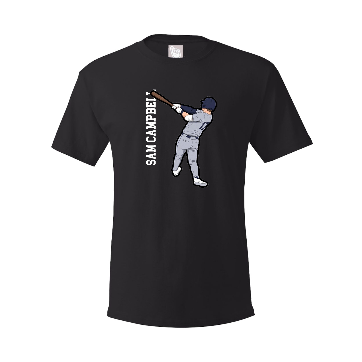 Tee — Name Vertical in Black