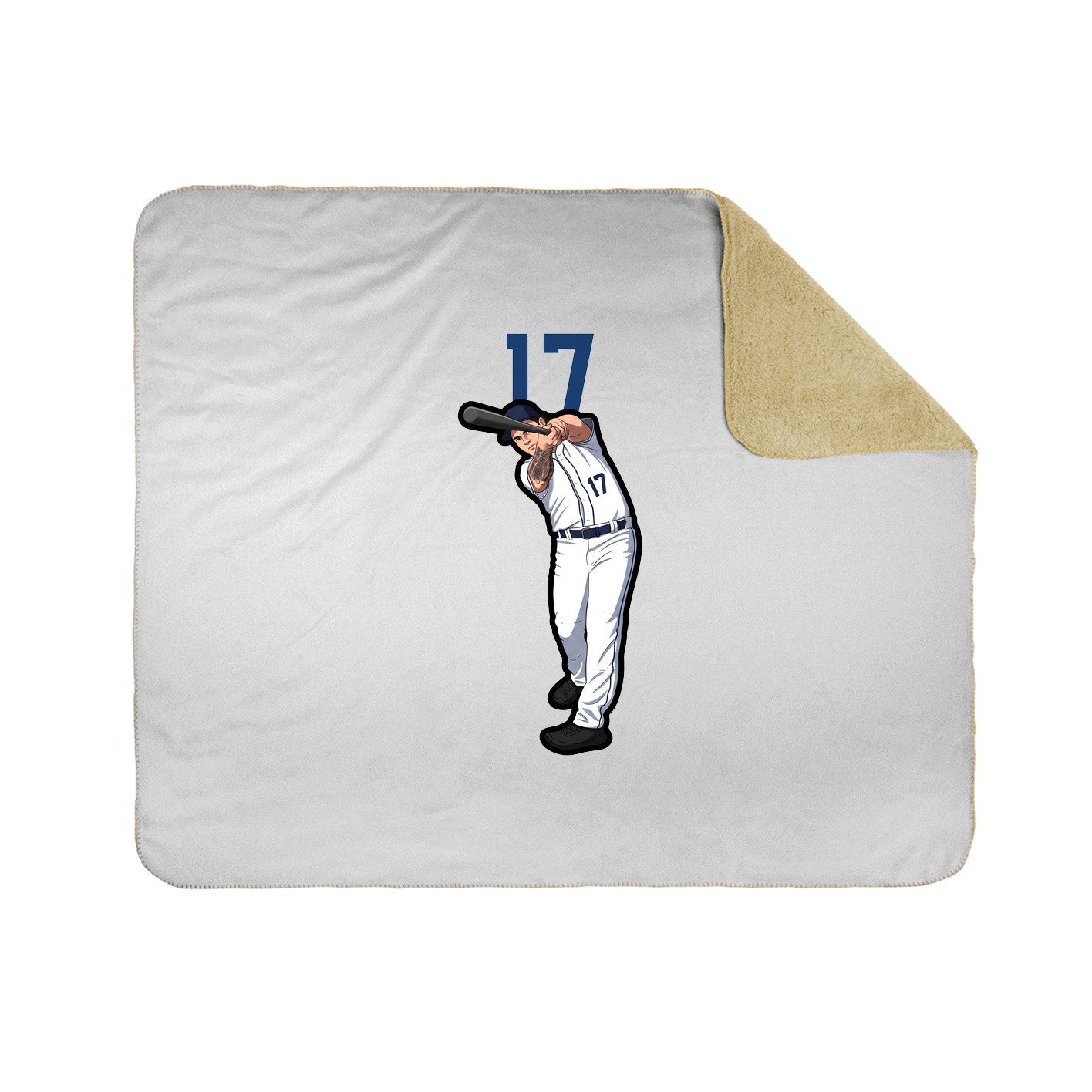 Throw Blanket — Number Top in White