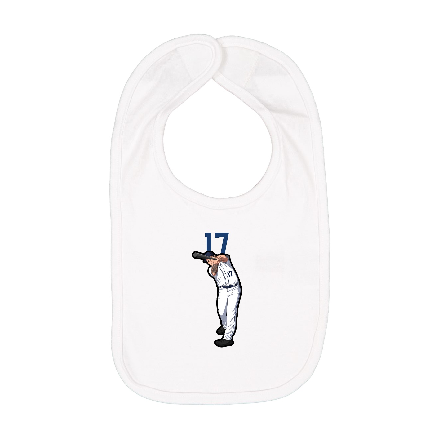 Infant Bib — Number Top in White